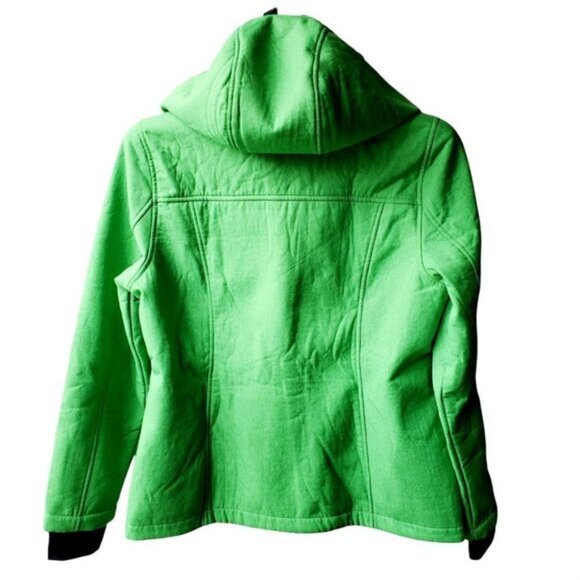 NORTHERN Reflections Green Hooded Fleece Lined Zip Up Women's Jacket. Size M - Picture 3 of 8